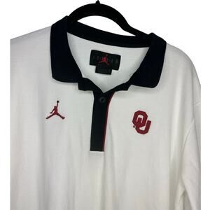 Jordan OU Sooners Polo Shirt Men's Size Small Oklahoma Jump Man Nike Golf Cotton